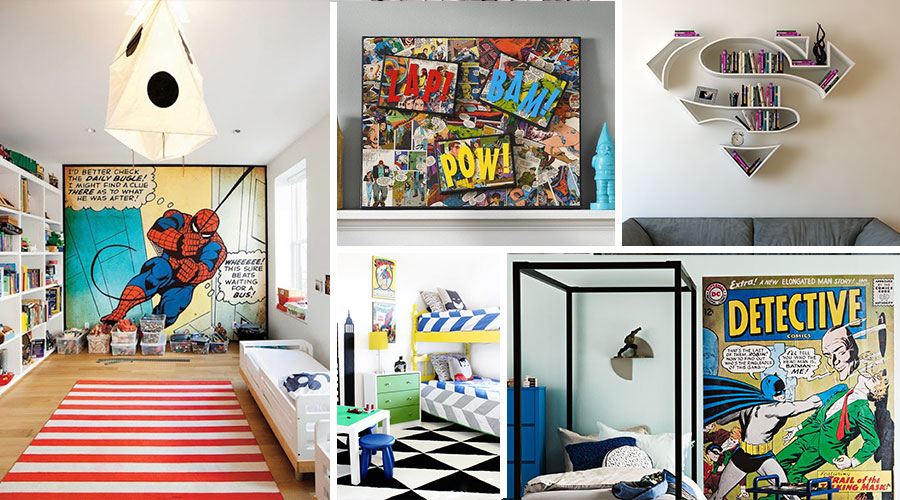 Ideas para diseñar el mejor cuarto de superheroes para tus hijos
