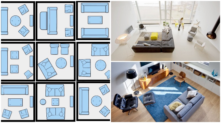 Inspirate con estos 15 layouts de salas que puedes utilizar en tu Casa o Apartamento