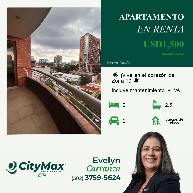 Apartamento En Alquiler/renta En Zona 10