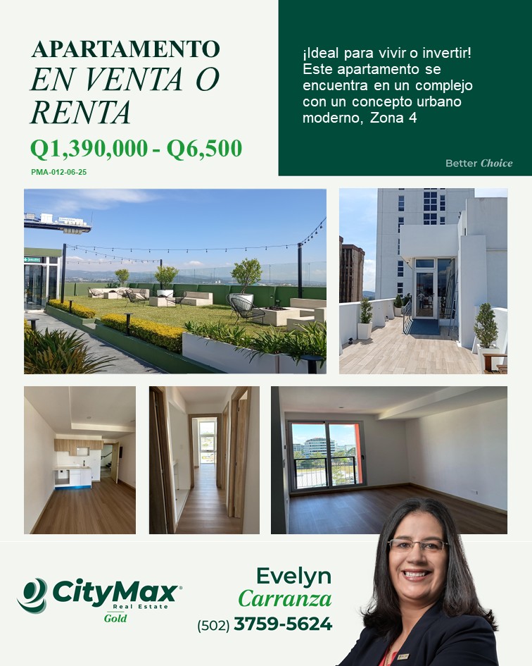 Apartamento En Venta O Renta En Zona 4
