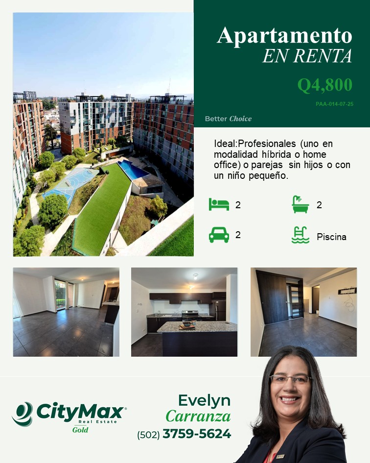 En Alquiler – Apartamento En 1er. Nivel En Zona 11, Mariscal