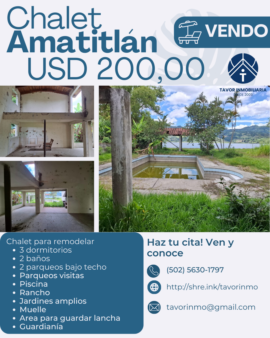 En Venta – Chalet Para Remodelar A Tu Gusto En Amatitlan