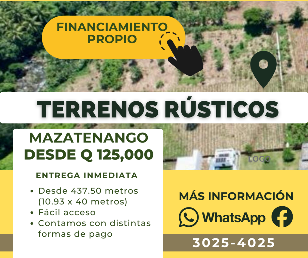 Venta De Terrenos Rústicos En Mazatenango - Vista principal de la propiedad