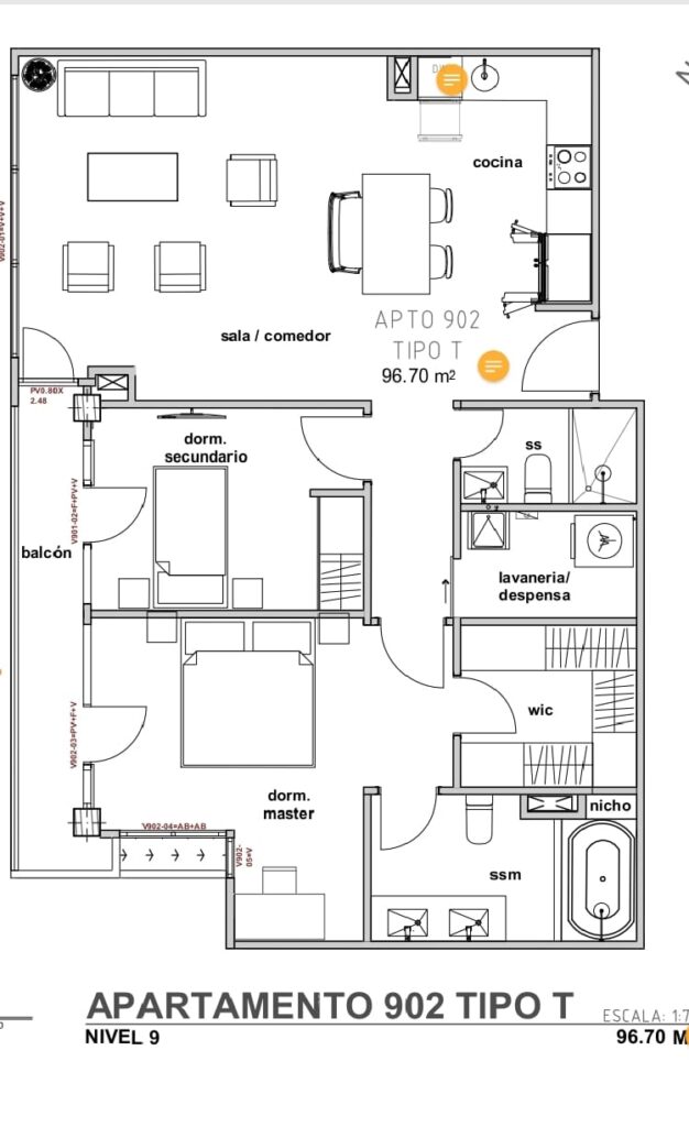 En Alquiler – Rento Apto Amueblado 2 Hab Zona 4 Edif. Silk Ref.6581 - Foto 5 de 6